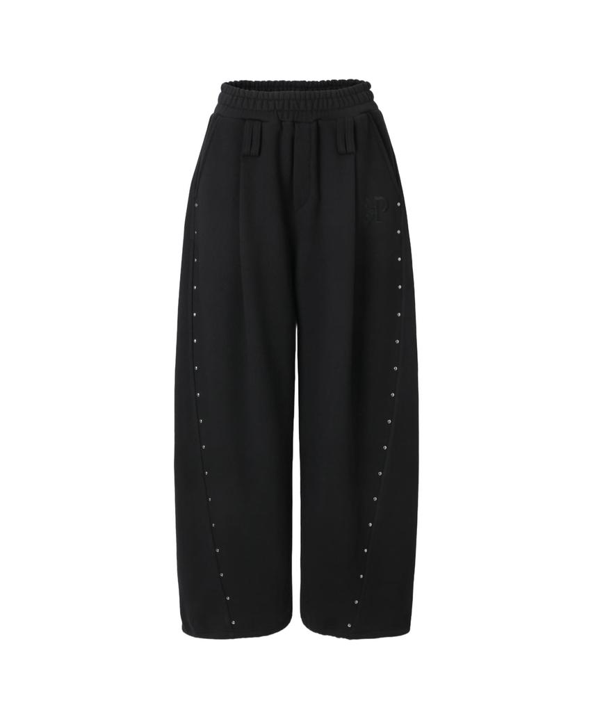 Kakipointeu Steel Stud Sweat Pants (Black)