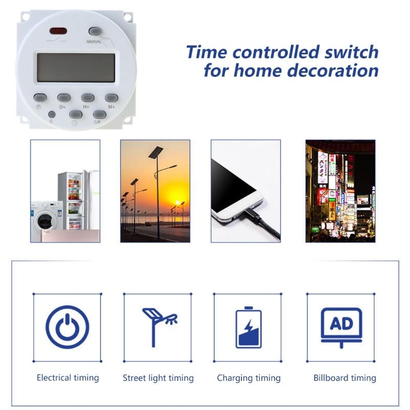 Digital Timer Switches 7 Day Programmable Timer Relays Digital Timer Switches Electronic Timers for Appliances Enduring
