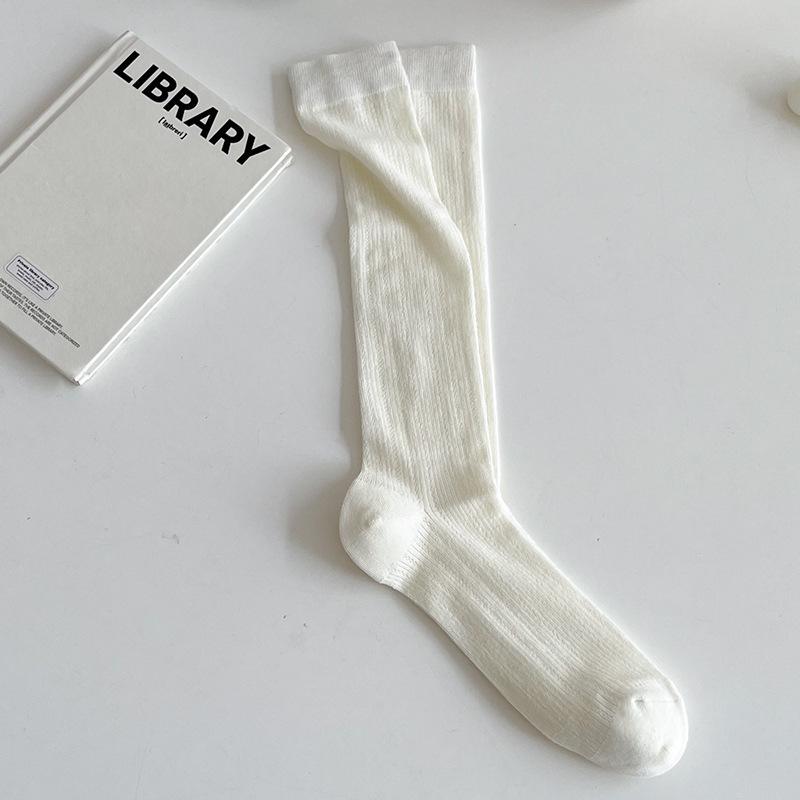 

Гольфы до икры в балетном стиле для женщин на лето, тонкие и стройнящие, сетчатые дышащие, серые махровые гольфы для лета 1 pair