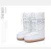 Y025 Trendy 2025 Winter Skiing Space Boots: Stylish Round Toe, Mid-Calf Women's Snow Boots, Thickened Moon Shoes.
