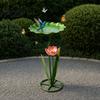 Metal Sunflower Bee Feeder, Lotus Leaf Butterfly Cup, Outdoor Bee Watering Station, Pollinators Bath Bowl for Garden Yard Lawn Decor