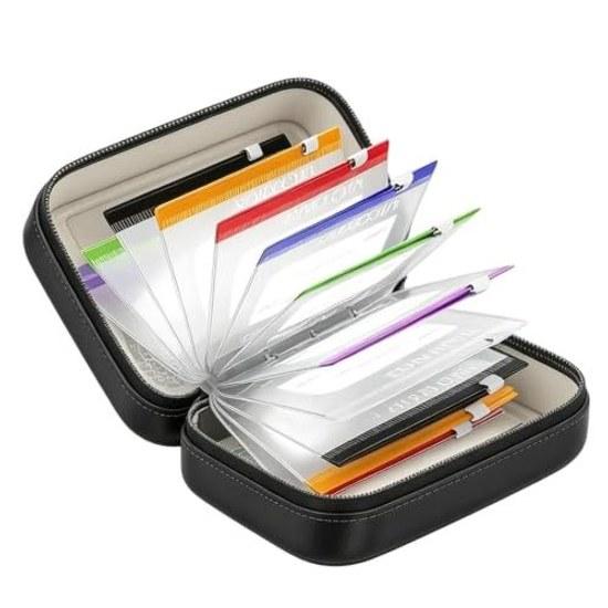 Pill Pouch - Waterproof Medicine Bag 14 Color-coded Compartments Compact Supplement Organizer.