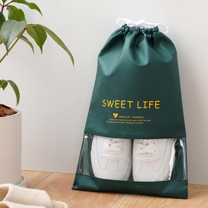 Travel Shoe Bag Shoes Storage Bags With Drawstring Closure Lightweighted and Durable for Travel
