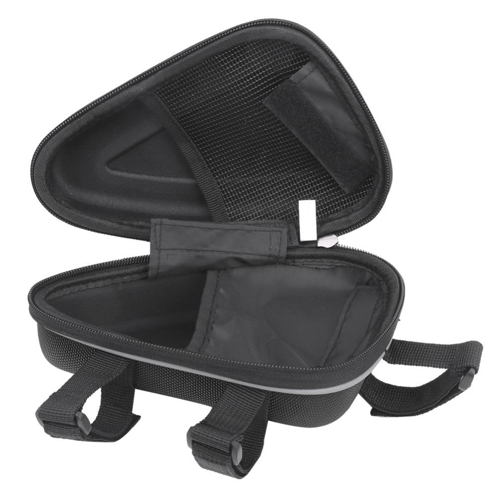 

Triangular Cycling Tube Bag Small Bike Saddle Pouch Bike Frame Pannier for Mountain and Road Bikes чорний