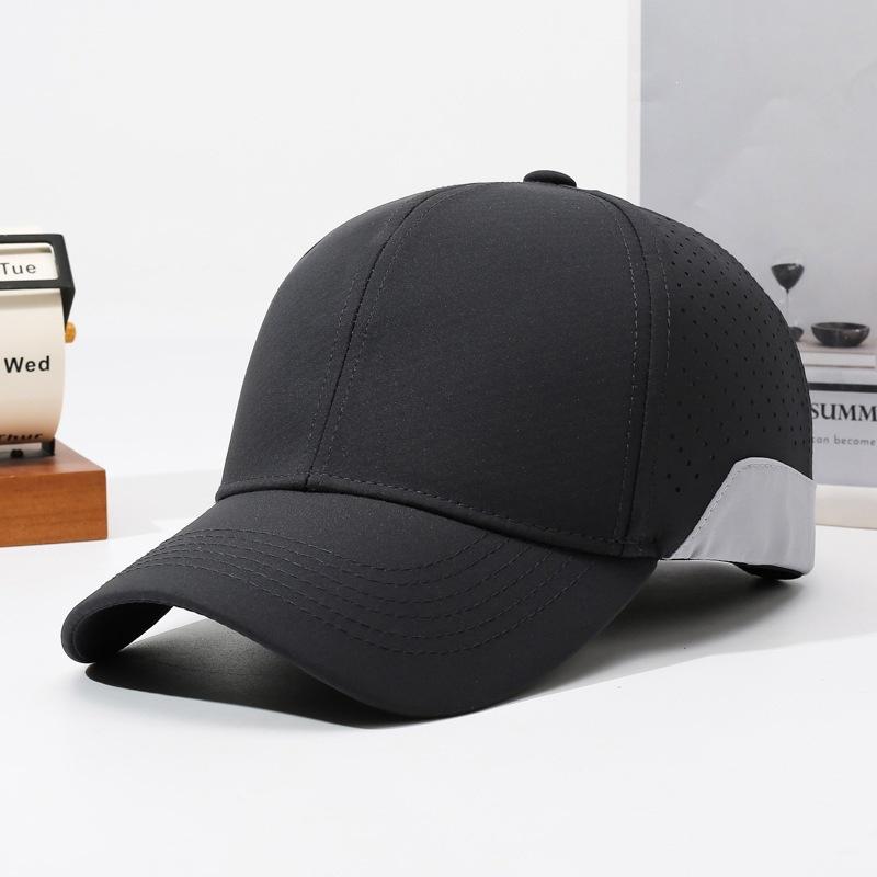 Sealed waterproof baseball cap color block duckbill cap jungle sun hat elastic perforated bill quick-dry One size fits all, adjustable темно-серого