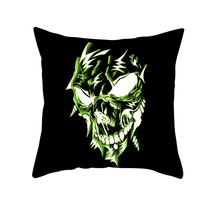 Sofa Cover Pillowcase Car Cushion Throw Home Decor Halloween Skull