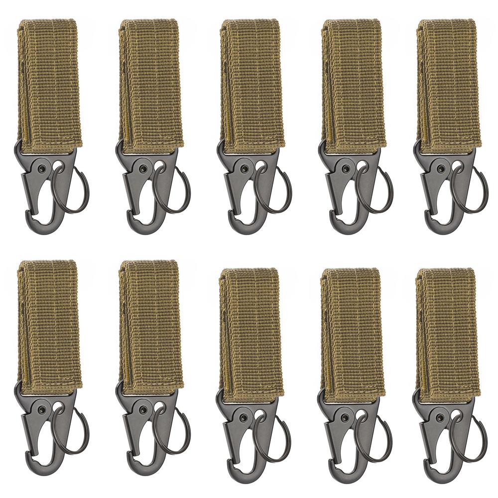 Karabina Yüksek Mukavemetli Naylon anahtar kancası MOLLE Dokuma Toka Asılı Sistemi Kemer Tokası Asılı Kamp Yürüyüş Aksesuarları