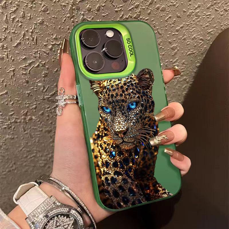 

Leopard Print Protective Design IMD Phone Case For iPhone 16 Pro Max 15 14 13 12 11 16E 17 Air X XR XS Max 7 8 Plus Hard Cover iPhone 11 Pro Max