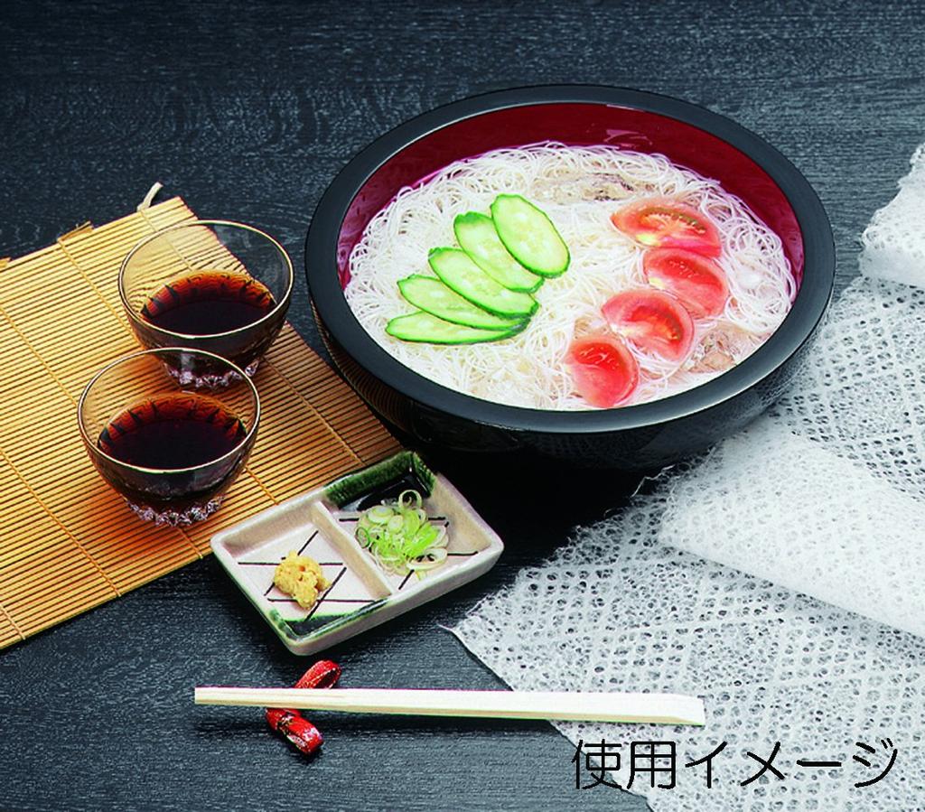 Yamanaka Lacquerware Serving Black with Red M13659 Dish, 10.0cm, Interior,