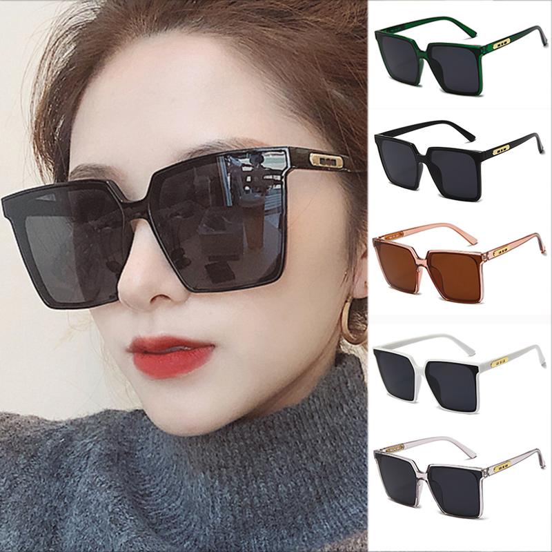 Big Square Frame Sunglasses Unisex Vintage Men Women Fashion Driving Fishing Sun Glases UV400 Outdoor Street Shooting Retro Male Female Sunglasses