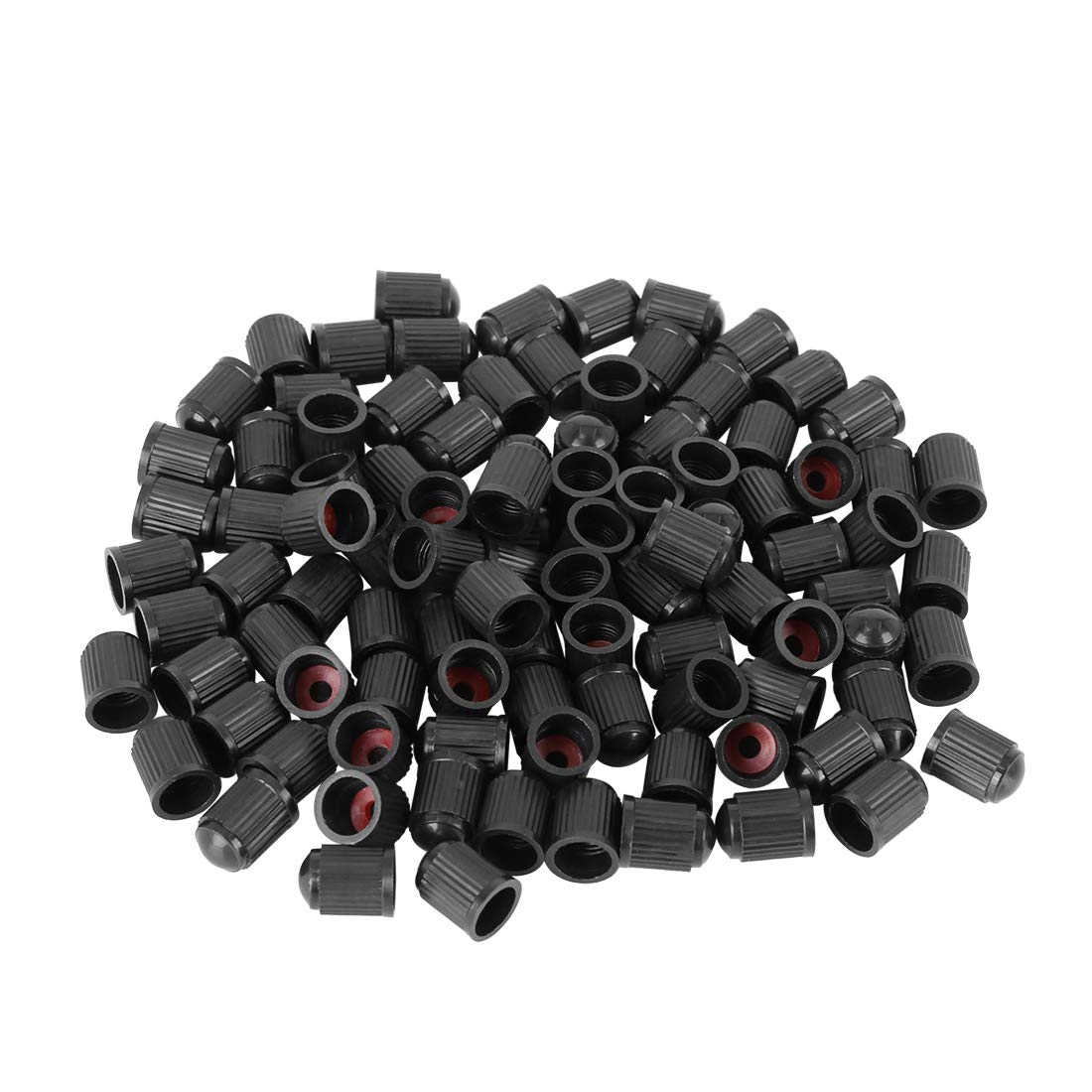 

uxcell Air Valve Caps Tire Valve Caps Tire Air Valve Caps Black Plastic with O Rubber Ring 100pcs