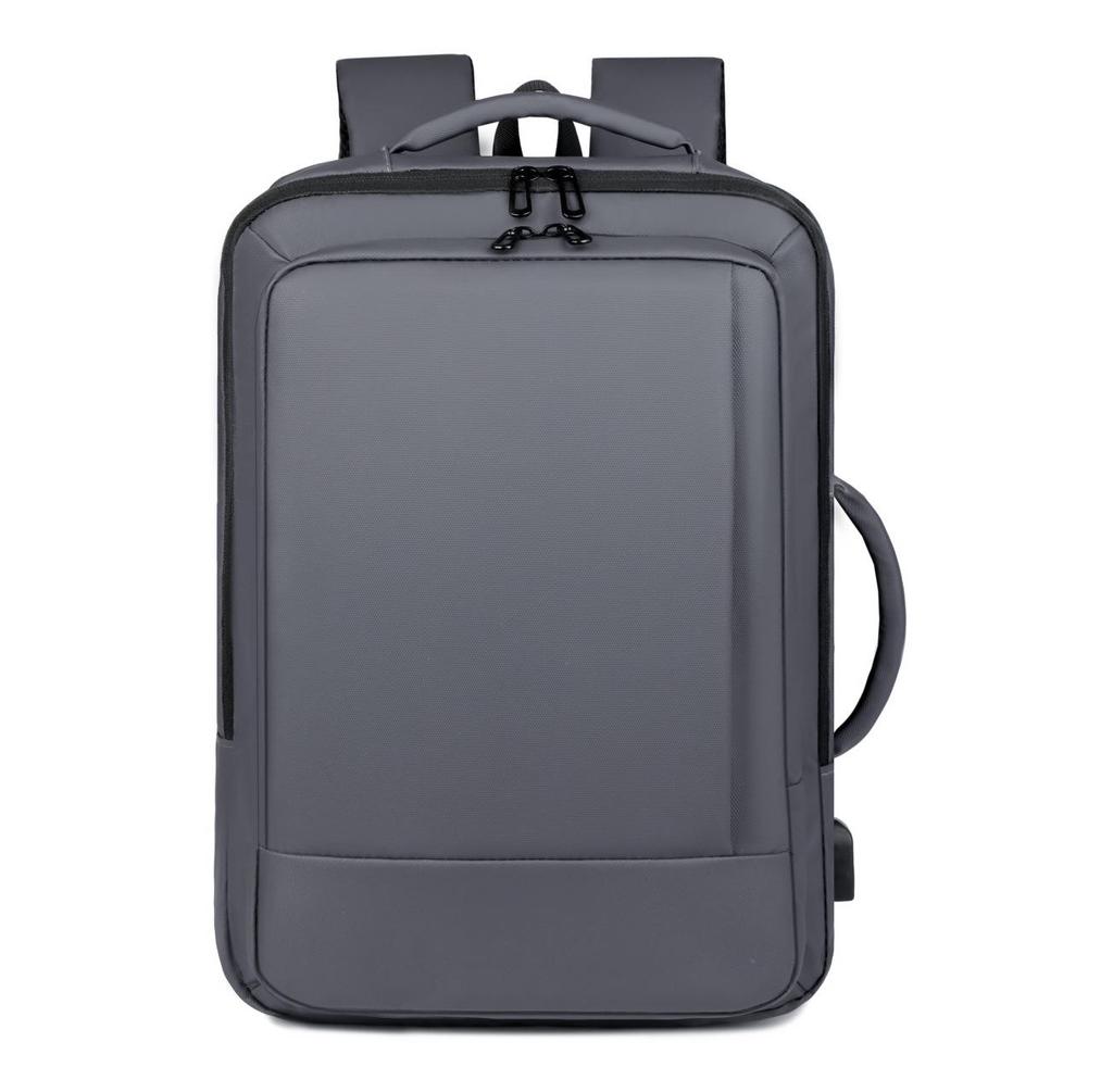 Men's Large-Capacity Waterproof Leather Multi-Functional Business Laptop Travel Backpack