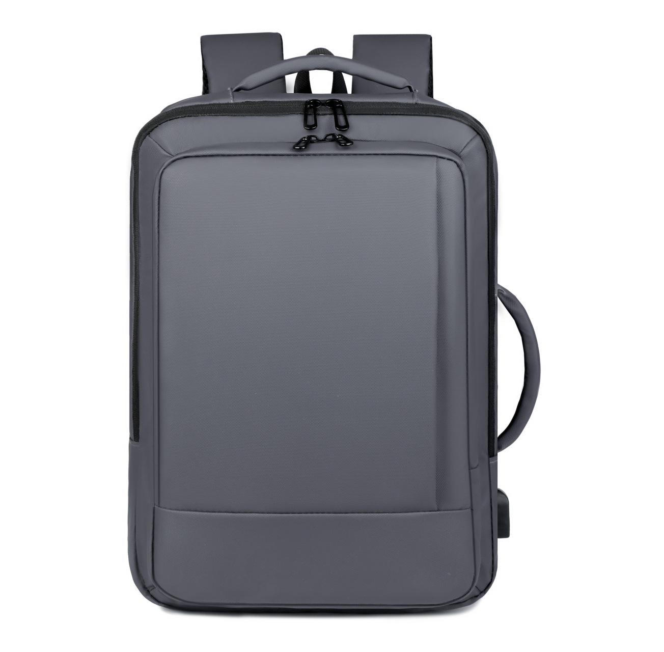 

Men s Large-Capacity Waterproof Leather Multi-Functional Business Laptop Travel Backpack сірий колір