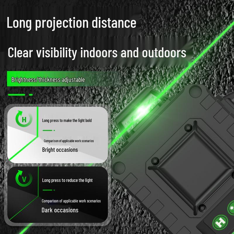 High-Precision Infrared Laser Level with Green Light for Wall, Floor, Outdoor, Automatic Leveling