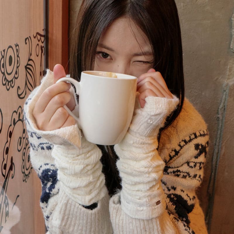 LOTS YOU lotsyou_Heart 2way Warmmer Elfenbein