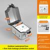 5-Hole Power Switch Outdoor and Open Areas Socket Rainproof Box Integrated Surface-Mount Outdoor Waterproof Socket