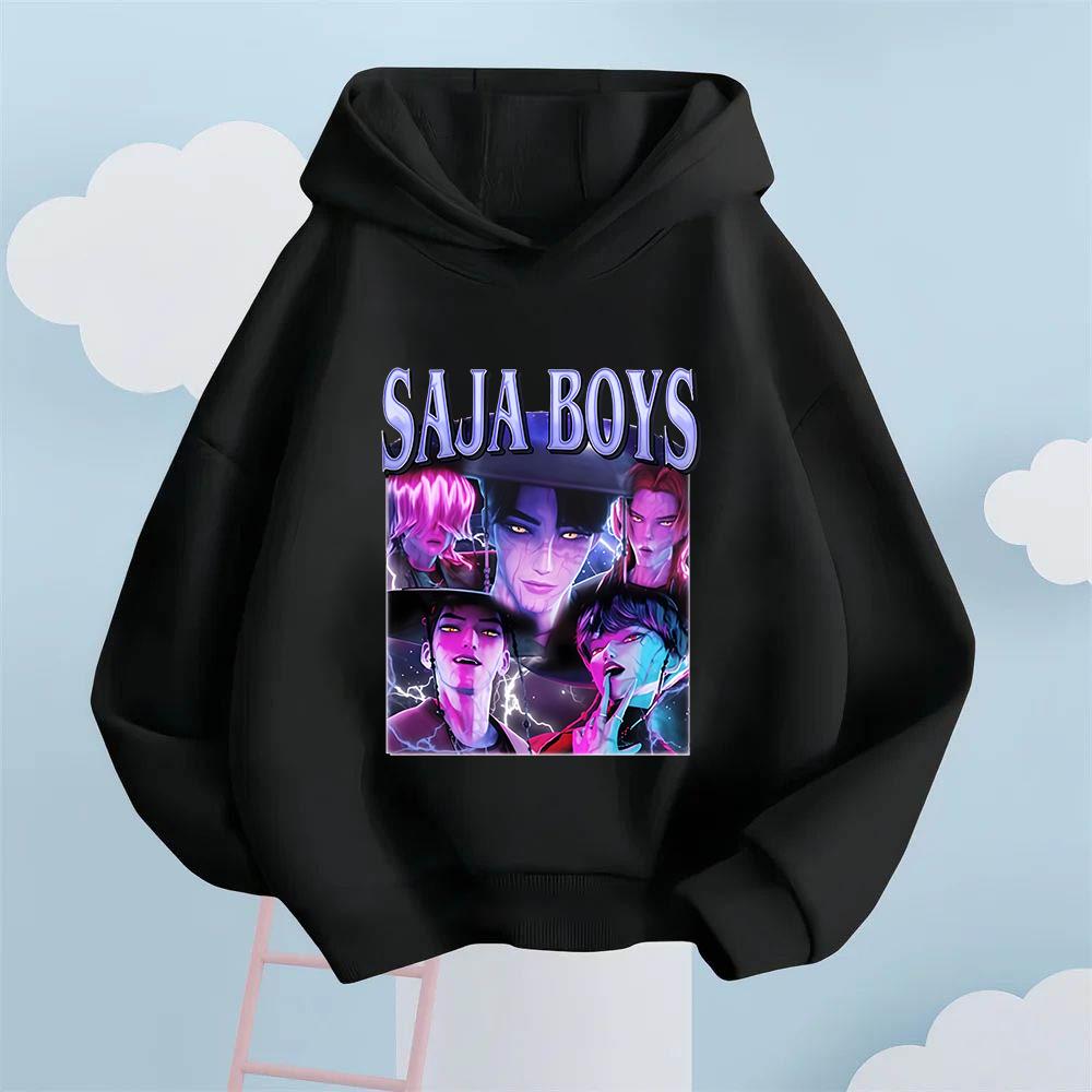 A Global Trendsetter! Saja Boys' Printed Kids' Hooded Sweatshirt Is Incredibly Stylish and Eye-catching.