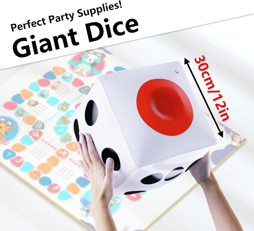 2 Stück aufblasbare Riesenwürfel, Brettspiel-Partydekoration für Indoor-Outdoor-Spiel, Strand, Pool, Rasenparty-Spiele, Weihnachtsgeschenk