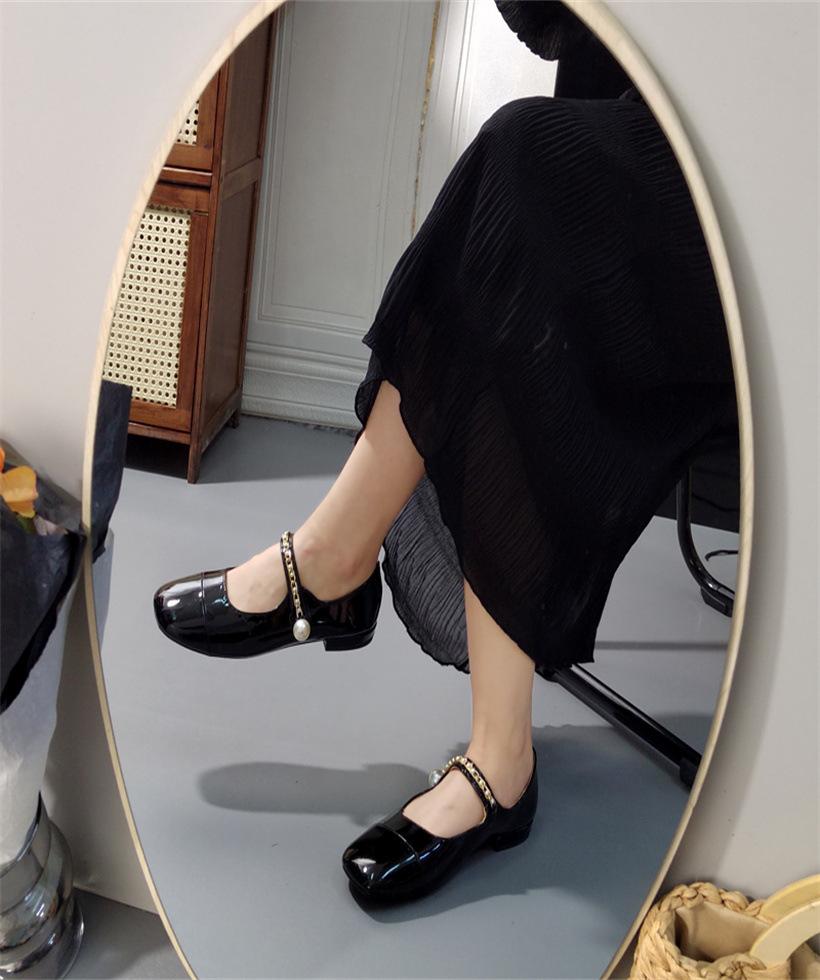 Französische mittelhohe kleine duftende einzelne Schuhe Damenschuhe Frühling und Herbst 2025 neu Frühling und Herbst Abendbrise Mary Jane kleine Lederschuhe