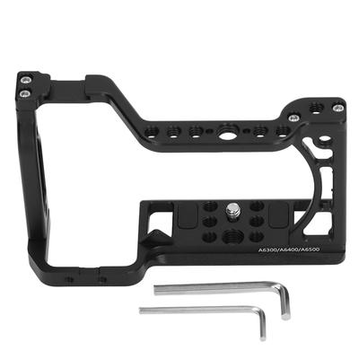 Marco Protector de Cámara Aleación de Aluminio Parte Inferior Antideslizante Jaula para Cámara para A6500 A6400 A6300 A6000