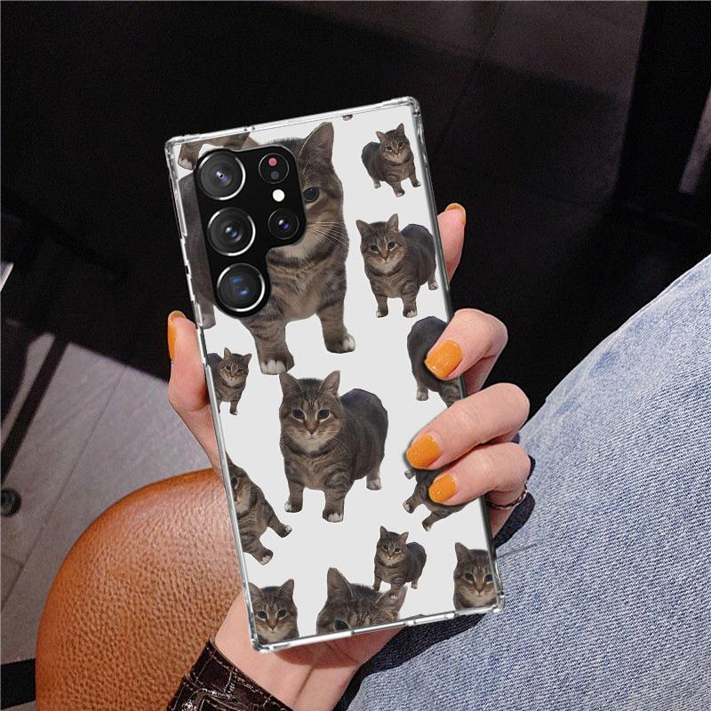 Crying Cat Memes Phone Case For Samsung Galaxy S24 S25 Edge S26 Ultra S23 S22 S21 Plus S20 FE + Personalized Print Cover Galaxy