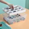 With Removable Cover Multi Compartments Large Capacity Transparent Art Craft Storage Organizer