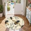 Bee Round Carpet Suitable for Dormitory Study room Balcony Game Room Anti-slip Round Rug Office home decor Wedding Party Gift