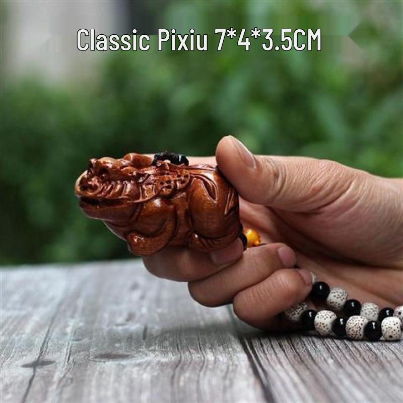 Handcrafted Laos Yellow Rosewood Carving: Men s Personal Ornament & Cultural Plaything for Car.