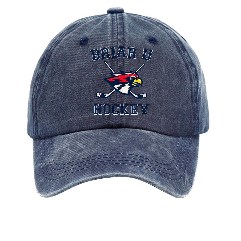 Washed Cotton Baseball Cap Soft Top Vintage Style Adjustable Denim Hat with Embroidered Logo and Distressed Finish for Casual Wear