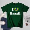Unisex Unisex I Love Brazil I Heart Brazil Brasil Brazilian Tshirt Tees T Shirts WoUnisex Boys 100 Cotton TShirt