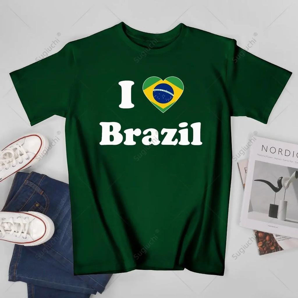 Unisex Unisex I Love Brazil I Heart Brazil Brasil Brazilian Tshirt Tees T Shirts WoUnisex Boys 100 Cotton TShirt