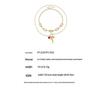 Oval Inlaid Diamond Necklace with Freshwater Pearl, Stainless Steel Pendant & Clavicle Chain for Women