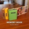 Álbum de Fotos Deslizante Impresso em 3D Suporta 12 Fotos Padrão de 6x5 Polegadas Magnético Expansível Suporte Anual de Fotos Livro de Memórias com Fotos