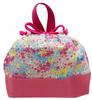 Jewelry Shop M Insulated and Drawstring Made with Toray Aluminum Bento Lunch Cooler Simple Soft Floral PK Suitable for Kids and Adults -
