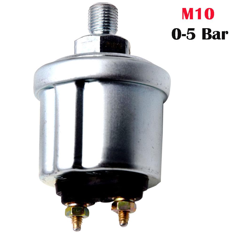 1Pcs Mechanical Oil Pressure Gauge Sensors M10X1 0-5Bar/0-10Bar Oil Pressure Sensors Auto Oil Pressure Gauge Sensor M10 0-5 Bar