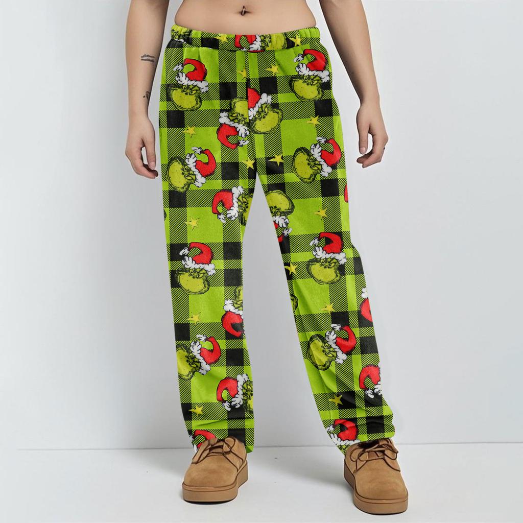 Pyžamové kalhoty Noční prádlo Ležérní Stahovací šňůrka Elastický pas Kalhoty Pohodlné Rovné Jóga Volné Kalhoty