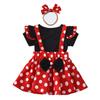 Baby Girl Minnie Mouse Party Tutu Dress Outfit With Bow Headband
