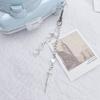 Beaded Wrist Strap Cross Pendant Keyring Hollow Heart Bead Wrist Strap Y2k