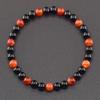 Geometric Green Malachite Stone Bracelet 6mm Black Tourmaline Beads Bracelet  Meditation Jewelry
