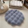 Puppy Nest Mat Warm Cat Plush Nest Non-Slip Fleece Pet Bed Mat Round Soft Cat Floor Mat for Cats and Dogs