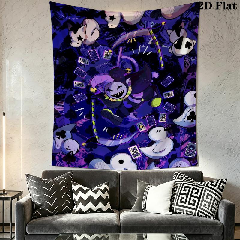 Deltarune Wall Tapestry Aesthetic Wall Hanging Printed Fabric Blanket Decorative Tapestries for Bedroom Living Room Home Decor