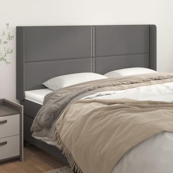 VidaXL Headboard with Ears Grey 203x16x118-128 Cm Faux Leather3119552