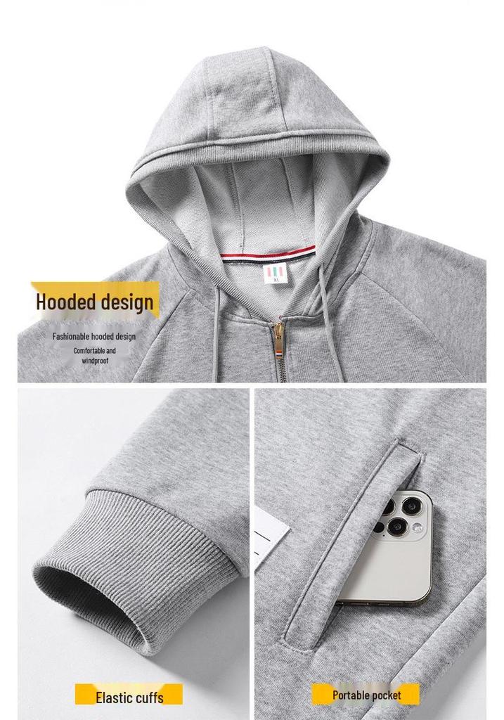Men's Trendy Hooded Sweatshirt & Joggers Two-Piece Casual Set for Spring & Autumn