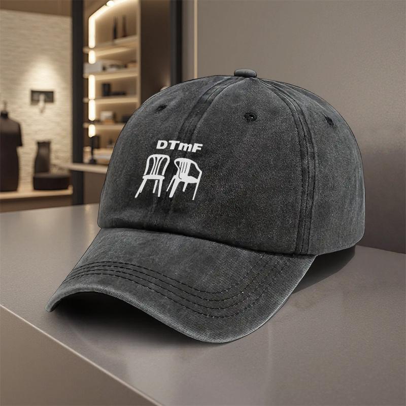 Adjustable Denim Baseball Cap Lightweight Printed Craft Hat Visor