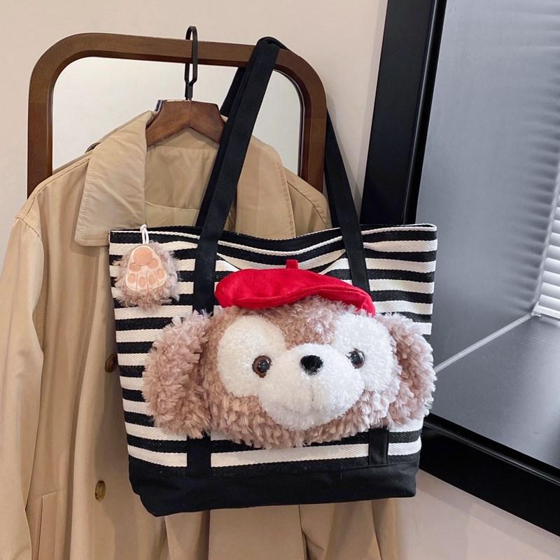 

Новая модная женская сумка через плечо, мультяшная милая плюшевая сумка, текстурированная сумка через плечо, студенческая косметичка чёрный