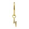 Charms - Cocr Nf - Gold Lightning With White Premium Zirconia - D-051