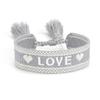 European & American Cross-border Embroidery Bracelet | Handmade Tassel & Letter Logo