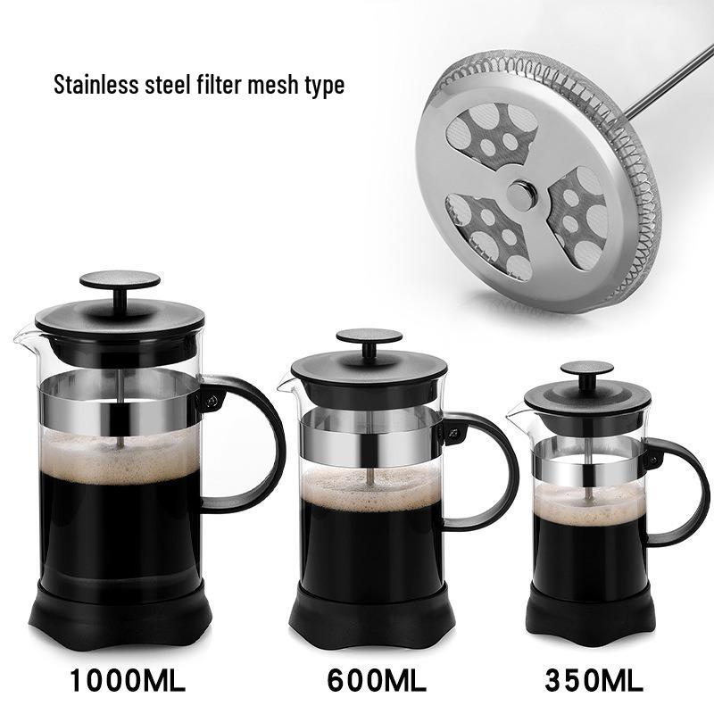 French Press High Borosilicate Glass Cold Brew & Tea Extractor Pot