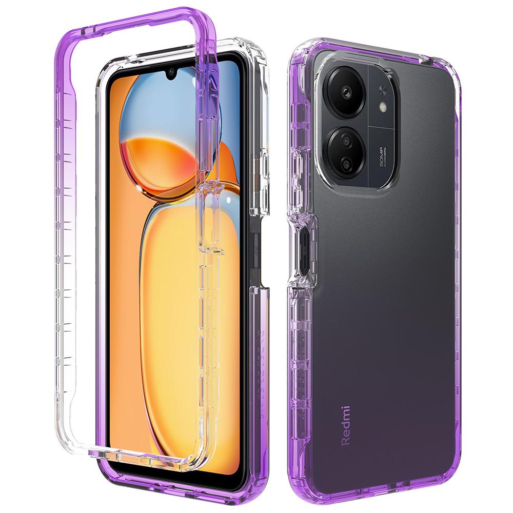

For Xiaomi Redmi 13C 4G/13C 5G/Poco C65 4G Case PC+TPU Gradient Color Mobile Phone Cover Gradient Purple