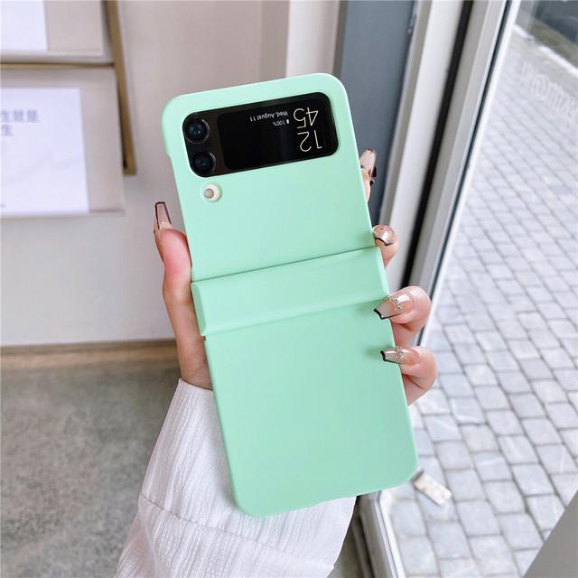 Für Samsung Galaxy Z Flip 4 Mattierte Handyhülle Galaxy Z Flip 4 Mobiltelefone Einfarbig Ultradünne Flip-Hülle Abdeckung Flip4 Hülle